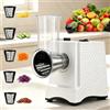 Normodic Affetta verdure elettrica professionale, 250 W, 5 in 1, in acciaio inox | 5 lame e grande fessura per frutta, verdura, formaggio, ideale per l'uso quotidiano