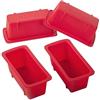 GIVBRO Stampo Plumcake in Silicone Set da 4, per Pane Torte e Brownie | Il silicone flessibile aiuta a sformare facilmente Adatto per forno, microonde, congelatore e lavastoviglie