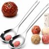 SRXY 2027 Upgraded Stainless Steel Meatball Maker Spoon Tool, Non-Stick Meatball Scoop Ball Maker with Long Handle, Mess-Free Meatball Shaper Tool for Kitchen (2SET spoon)