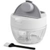 Voxlara Tagliacipolle Manuale 400ml, con Spazzola per Pulizia, Tritaverdure a Tiro, Multi-tritatutto per Verdure, Noci e Aglio, Accessorio da Cucina, Senza BPA, Bianco