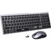 UGREEN Set tastiera e mouse wireless Ugreen MK552 Bluetooth 5.4 USB 2.4G Grigio/Nero [UKUGRRZSB000001]
