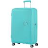 American Tourister Soundbox Trolley da stiva, 77 cm | Blu Piscina, trolley rigido espandibile, 77H x 51.5W x 29.5D cm, 97/110 L, 4.2 kg, con lucchetto TSA