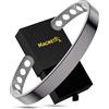 MagnetRX® Bracciale Magnetico Uomo con 10 Potenti Magneti al Neodimio ‒ Bracciale Rigido per Gomito del Tennista/Golfista ‒ Braccialetto Magnetico da Uomo (Argento Spazzolato | Large)