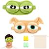 Crunier 2PCS Mascherina per Dormire,Cartone Animato Rana e elefantino Mascherinas | Mascherina occhi per dormires,Maschera per Dormire Divertente,Cartone Animato Rana e elefantino Mascherinas,per viaggi,sonno