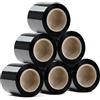 RAGO® Film estensibile imballaggio 6x130m 210g I Pellicola imballaggio trasloco Nero I Pellicole elastiche I Pellicola per pallet I Plastica per imballaggio I Nero 130m