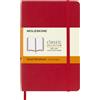 Moleskine Classic Notebook, Taccuino a Righe, Copertina Morbida e Chiusura Elastica, Formato Pocket 9 x 14 cm, Colore Rosso Scarlatto, 192 Pagine