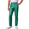 RUMAOZIA Pantaloni da uomo con brillantini, in argento metallizzato, da discoteca, con paillette, brillanti, per feste, pantaloni lunghi da jogging Shiny Clubwear con glitter