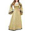 Generico Costume Medievale Donna dell'800 Vintage Abito Steampunk Popolana Eleganti Abito Costume da Principessa Carnevale Moda