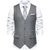 RUMAOZIA Gilet da uomo nero, elegante, vintage, senza pretese, per affari, matrimonio, stile rockabilly, anni '20