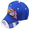 BESTYASH Cappellino da Baseball Ricamato e Bandiera USA Blu | Stile Semplice e Casual, Poliestere Leggero, per Uomini e Donne, Uso Quotidiano e Campeggio