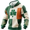 RUMAOZIA St Patrik's - Felpa da uomo a nido d'ape, con cappuccio, a maniche lunghe, con struttura, per un look casual quotidiano