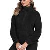 IWOLLENCE Felpe da donna in pile Teddy | Sherpa Teddy Fleece Jumper Mezza Zip Borg Fleece Donna Inverno Vestiti con Tasca a Canguro Giacca Calda Casual