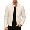 ZDSUHYIW Giacche di Pelle Per Uomo Inverno Giacca di Pelle Per Moto Last Endurance Impermeabile Giacca Autunno Loose Aviatore Giacca Vintage Cerniera Bomber Retro Rocker Giacca Camoscio