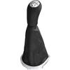 Mixabloem Pomello del cambio manuale per Renault Clio 3 III 2005-2012, pezzo di ricambio per leva del cambio 8200079112, rivestimento in plastica nera e pelle per trasmissione a 5 marce
