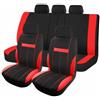 Ggwqoops Copri Sedile Coprisedili Auto In Tessuto Taglia Universale Adatti Maggior Parte SUV E Camion Con 3 Cerniere Sedili Posteriori Sdoppiabili Compatibili Con Airbag Coprisedile Seduta(Red)