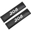 Generic 2pcs Fibra Di Carbonio Cintura Di Sicurezza Cuscini Spalla Pad Morbido Per Peugeot 208 Cintura Di Sicurezza Coprire Pad Guida Più Confortevole