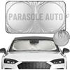 trso Parasole Auto Universale per Parabrezza, 150x70 cm, Argento | Superficie Riflettente, Pieghevole e Compatto, Con Custodia Inclusa, Adattabile a Più Veicoli, Facile da Riporre