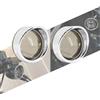 HCmotorku Set di 2 copriobiettivo con visiera cromata, per Harley Dyna, Sportster, Softail, Touring, Street Glide, Road King