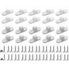 Abiyou 20PCS Occhielli per Tenda per Camper e Roulotte, Occhielli in Plastica per Camper con 40 Viti, Occhielli da Parete in Plastica, Installazione Verticale e Orizzontale, per Roulotte, Campeggio
