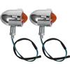 Sosoport 2 Pezzi Frecce Moto Vintage in Metallo Argento LED ad Alta Luminosità, Leggere e Resistenti, per Vari Scenari di Guida su Motociclette Classiche