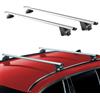 OMAC Barre Portatutto Alluminio TÜV geprüft per Skoda Enyaq 2020-2026 - per Rail Tetto Integrati - T Nut - Max 100 kg - 2 Schlösser Argento