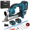 Yofidra Ingrassatore a Batteria 500 W, Pistola per Grasso Elettrica da 10000 PSI, con 2 Batterie da 3,0 Ah, 600 CC, Portata di 6 oz/min, per Camion, Agricoltura e Industria