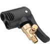 trso Adattatore valvola presta, Testa Gonfiaggio 2‑in‑1 per Compressore Aria, Connettore Pistola Gonfiagomme Auto Moto Bici, Funzione Gonfiaggio e Sgonfiaggio