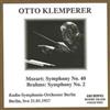 Johannes Brahms Symphony No. 40/symphony No. 2 (Klemperer) (CD) Album