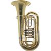 Roy Benson BBb-Tuba TB-202 (strumento professionale in ottone basso, con leadpipe in alpacca, 4 valvole a cilindro, unità di pressione con giunti a sfera, con custodia sagomata multifunzionale)