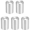 QUARKZMAN x 5pz Potenziometro Manopola 10mmx15mm Albero Volume Silver Tono | Controllo Manopola, Alluminio, Rotatorio, Elettronico, Zigrinato, per Audio/Chitarra Attrezzatura, Controllo
