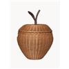 Ferm Living Kids Cesto portaoggetti per bambini in rattan fatto a mano Apple - Beige