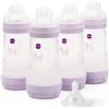 MAM Biberon 4x Easy Start Anti-Colic 260 ml con Tettarella Misura 3, Rosa | Set da 4, Biberon anti-colica 2+ mesi, Auto-sterilizzante in 3 minuti, Tettarella in silicone SkinSoft, Senza BPA e BPS