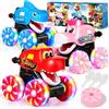 MOONTOY 3 Monster Truck Giocattolo Smontabile, Macchinina con Luci 3+ Anni | Giocattolo STEM Press and Go, macchinine per bambini, Regalo di Compleanno e Natale per Bambini e Bambine 3 4 5 Anni