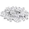 QUARKZMAN 50Pcs Mini Dadi 5mm/0.2 Dadi Piccoli In Acrilico Bianco/Nero | A Sei Facce, Con Punti, Per Giochi Da Tavolo Party E Attività