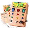 KiBcsLic Busy Board Giocattolo Sensoriale Educativo con Interruttore Luminoso E Cacciavite per Sviluppo Motricità Fine Adatto a Bambini in età, S