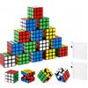 GUHIRALONA Set di 28 mini cubi magici compatti per persone, relax e allenamento del pensiero, ideali per viaggi e ufficio, include 26 mini cubi magici e 2 sacchetti