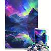 JIANGENNF Puzzle da 1000 pezzi con aurora boreale e notti stellate, giocattolo educativo, stimolante da completare, compleanno e Natale, 38x52cm