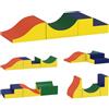 AIYAPLAY Blocchi Schiuma Bambini 3 Pezzi Morbidi Giallo | Set di blocchi giganti in similpelle, per arrampicata e costruzione dei bambini.
