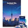 JIANGENNF Puzzle da 1000 pezzi per adulti, skyline notturno di Auckland, gioco rompicapo, impegnativo da completare, rafforza l'amore tra le coppie, 38x26cm