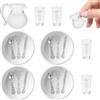 YEAMLTE Set da Cucina in Miniatura, 21 PCS Accessori da Cucina in Miniatura, Accessori Casa Bambole, Stoviglie 1:12 per la Casa delle Bambole, Piattini, Posate, Bollitore, Bicchieri per l'acqua (A)