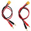 OliYin 2pcs maschio XT60 a 4.0 spina a banana RC carica batteria cavo 14awg filo di silicone 30 cm 11,8 pollici (confezione da 2)