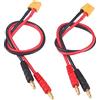 OliYin Cavo di ricarica per batteria RC XT60 femmina a 4.0, 2 pezzi, 14 AWG, in silicone, 30 cm, confezione da 2