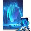 JIANGENNF Puzzle da 1000 pezzi per adulti, grotta dell'aurora boreale, giocattolo antistress, regalo di compleanno, compleanno e altro 38x52cm