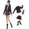 Codulu Vestiti per bambole da 11,5 pollici-Completi-#93-E | 4 pz/set,giacca in pelle camicie gonna stivali,bambola americana 30cm,bambola BJD 1/6,regalo per bambini