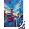 1M6T7B2K Arte Bus Londra Puzzle 1000 pezzi in carta per adulti Educativo Scena iconica Puzzle carta Decorazione casa 38x26cm/1000pcs