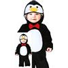 FIESTAS GUIRCA | Costume da Pinguino Neonati - Cappuccio e Tutù - Costumi di Animali Marini per Halloween, Carnevale e Feste in Maschera - Ideale per Bambini Piccoli - Nero e Bianco