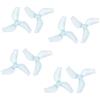Gemfan 4 paia di eliche 1219S a 3 pale CW CCW per drone RC Quadcopter ricambio fai da te (blu trasparente)