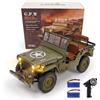 GoolRC 1:14 Auto telecomandata, 2.4G 4x4 RC Car Crawler RC Truck con Luci LED ed Effetti Sonori, RC Car Adatto a Tutti I Terreni (Verde)