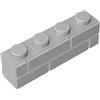 XYEIUGO 15533 Mattoni Base Mattone Speciale 1x4 con Profilo Mattone da Muratura 50 Pezzi GDS-632 compatibile con Lego Mattoncini da Costruzione Colore:Gris bleuté clair 194
