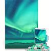 JIANGENNF Puzzle da 1000 pezzi per adulti, Aurora Boreale Islanda, Gioco per famiglie, Divertimento a casa, Regalo di compleanno, Regali, 50x75cm